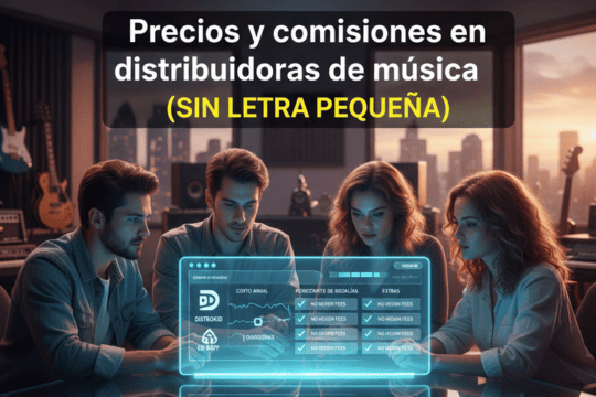Precios y comisiones en distribuidoras de musica